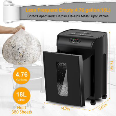 Bedrijfspapier-CD-shredder met een container van 18 liter