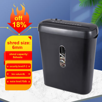 S636B Strip cut paper shredder 6 blad A4 mini shredding machine voor thuisbureaugebruiker met 8L bin