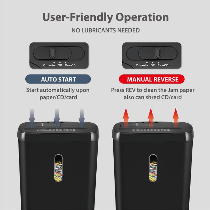 8 vellen strip gesneden commerciële papier shredder met 11L mand voor Home Office SD108P 3